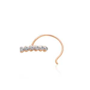 Yellow Gold Diamond Nose Pin